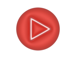 rouge cercle jouer bouton transparent Contexte png