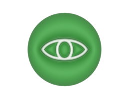 œil vue vert cercle transparent Contexte png