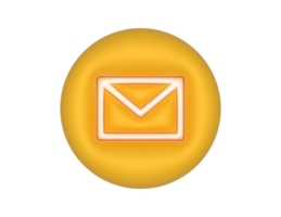 Yellow Circle Mail transparent background png