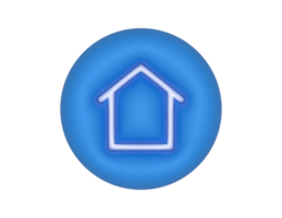 Blue Circle Home Button transparent background png