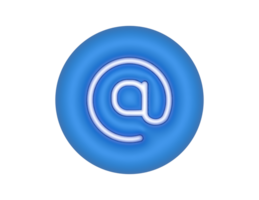 arobase bleu cercle transparent Contexte png