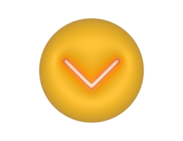 Down Arrow Yellow Circle transparent background png