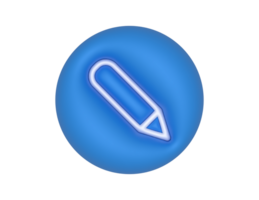 Pencil Writing Blue Circle transparent background png