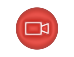 video kamera röd cirkel transparent bakgrund png