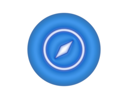 kompas richting blauw cirkel transparant achtergrond png