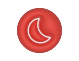 Night Mode Moon Red Circle transparent background png