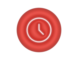 rouge cercle temps transparent Contexte png