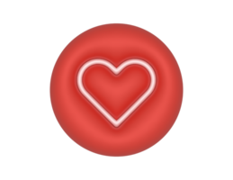 cuore rosso cerchio trasparente sfondo png