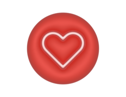 corazón rojo circulo transparente antecedentes png