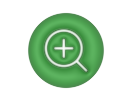 Zoom In Green Circle transparent background png