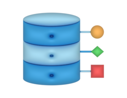 blauw databank diagram symbolen png