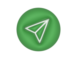 Send Mail Green Circle Paper Plane transparent background png