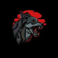 best illustration of wild wolf for mascot, logo or sticker vector