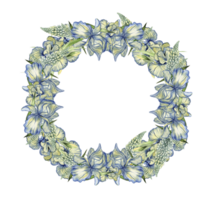 Summer flowers wreath png