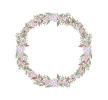 Summer flowers wreath png