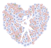 Komposition von Tanzen Ballerina im Blume Herz. png