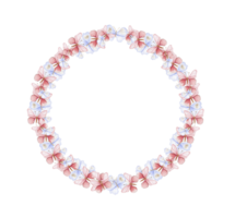 Summer flowers wreath png