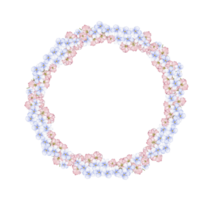 Summer flowers wreath png