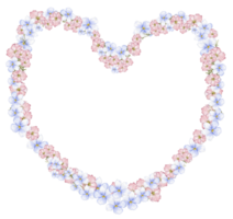 Summer flowers wreath png