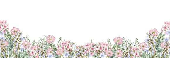 Floral seamless horizontal background. png