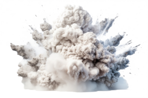 bomba explosión con fuego llamas y fumar, aislado en transparente antecedentes png
