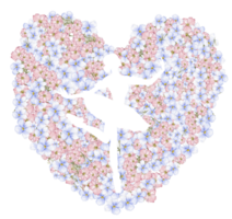 Komposition von Tanzen Ballerina im Blume Herz. png