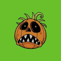 the best illustration of a scary pumpkin vector