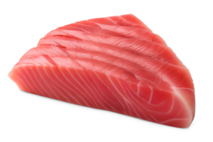 Raw Tuna sashimi isolated on transparent background. AI generative png