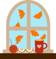 window in autumn png