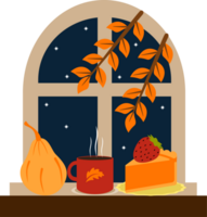 window in autumn png