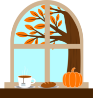 window in autumn png