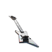 guitarra óculos estilizado 3d png