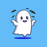 the best illustrations of cute and adorable ghosts vector