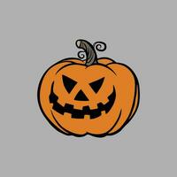 the best illustration of a scary pumpkin vector