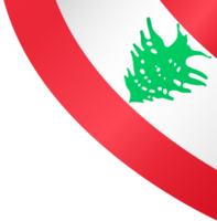 Libanon Flagge Welle isoliert auf png oder transparent Hintergrund