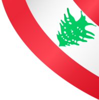 Lebanon flag wave isolated on png or transparent background