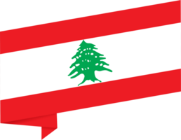 Libanon vlag Golf geïsoleerd Aan PNG of transparant achtergrond