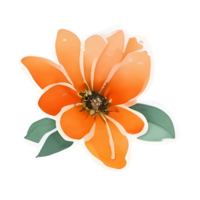 laranja flor clipart, generativo ai png