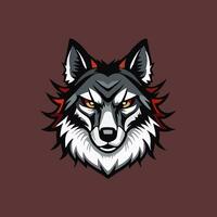 best illustration of wild wolf for mascot, logo or sticker vector