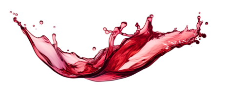 Red wine splash captured in motion. AI Generated png