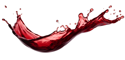 Red wine splash captured in motion. AI Generated png