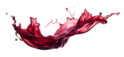 Red wine splash captured in motion. AI Generated png