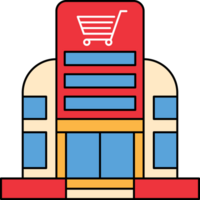 compras Shopping plano linha png