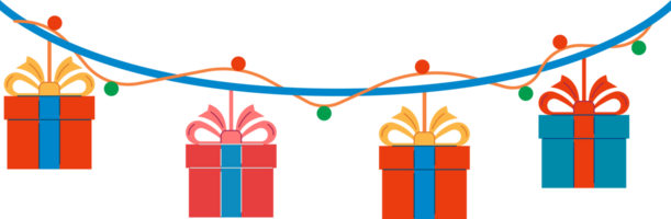 Natale regalo scatola sospeso decorazione illustrazione png