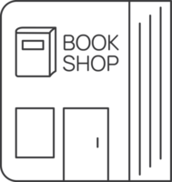 Buch Shops Linie Symbol png