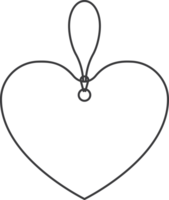 Price tag heart label line icon png