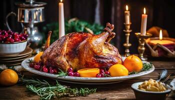 Elevate Your Celebration - Appetizing Roasted Duck on a Festive Table - photo