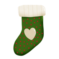 Green christmas socks png