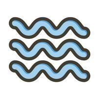 Wave Vector Thick Line Filled Colors Icon For Personal And Commercial Use.
