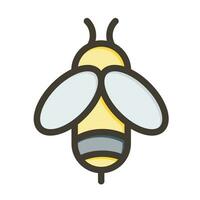 Bee Vector Thick Line Filled Colors Icon For Personal And Commercial Use.